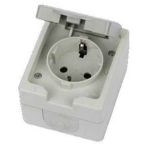Розетка  1-м с/з влагозащ. (скрыт. устан.)  IP54  ТДМ