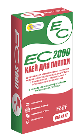 Клей для плитки ЕС 2000 керамика керамогранит вн/нар.раб. 25кг(48)