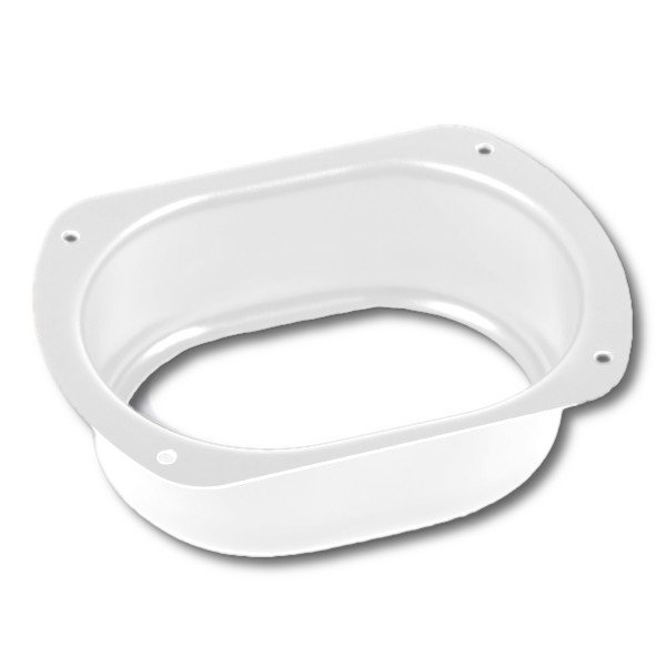 Воронка выпускная 120х86 белая RAL 9003