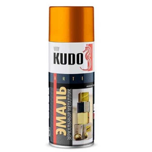 Эмаль KUDO универсальная металлик хром-зеркальный 520мл KU-1033
