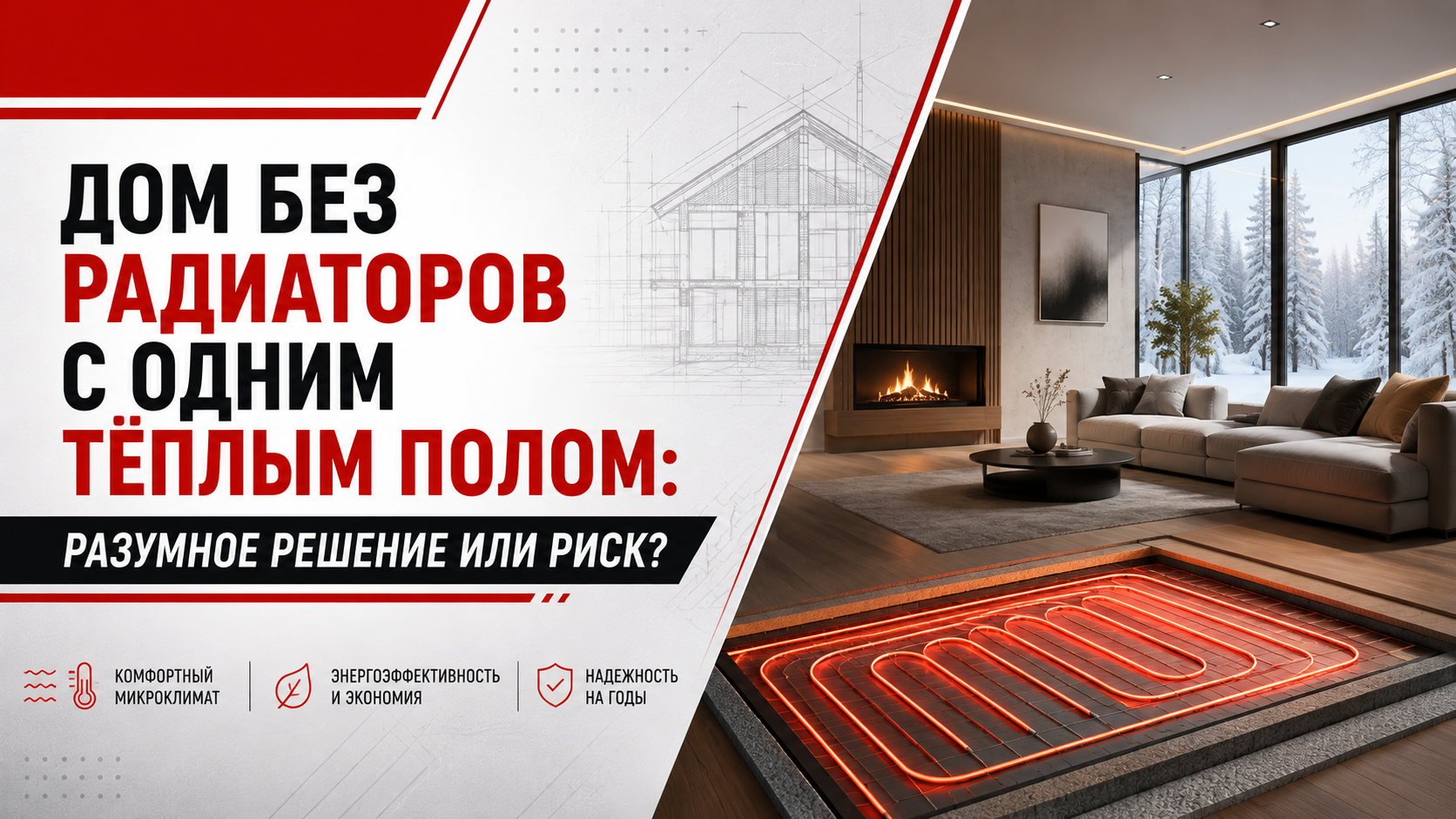 Дом без радиаторов с одним тёплым полом: разумное решение или риск? Дом без радиаторов с одним тёплым полом: разумное решение или риск?