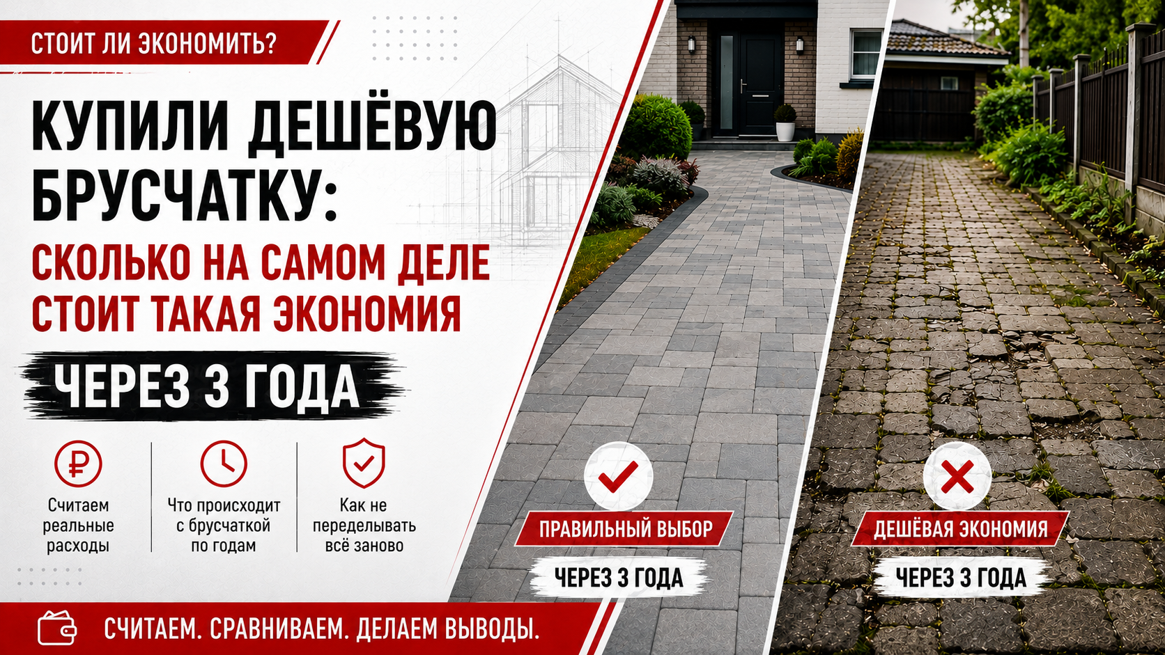 Купили дешёвую брусчатку: сколько на самом деле стоит такая экономия через 3 года. Купили дешёвую брусчатку: сколько на самом деле стоит такая экономия через 3 года.