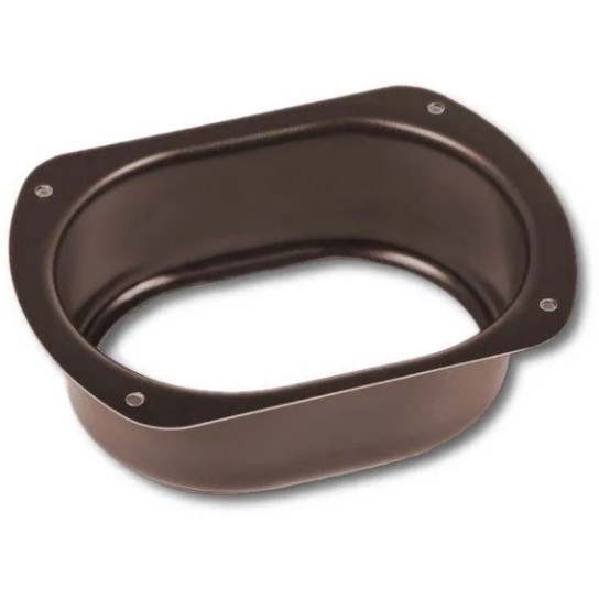 Воронка выпускная 120х86 коричневая RAL 8017