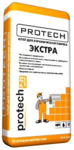 Клей для плитки PROTECH Р-25 универсал 25кг(54) (оранжевый)