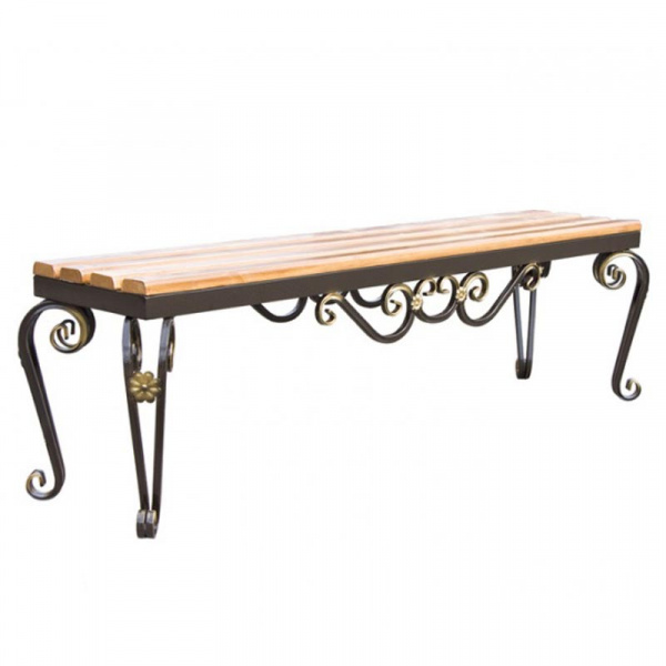 Скамья Антракт 1,5 м янтарь матовый Сталькомфорт