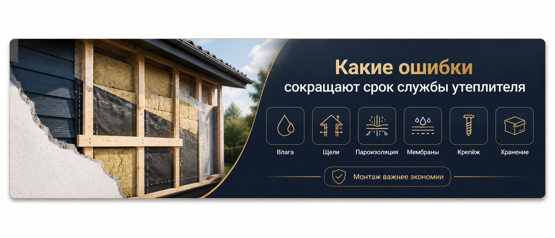 Какие ошибки сокращают срок службы утеплителя Какие ошибки сокращают срок службы утеплителя