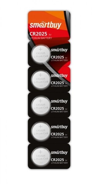 Литиевый элемент питания Smartbuy CR2430-5B (100-2000) (SBBL-2430-5B)