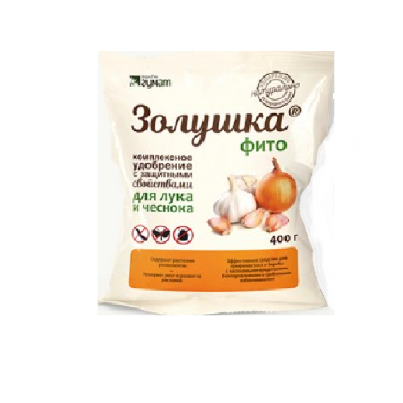 Удобрение ЗОЛУШКА фито лук/чеснок 400гр АгроТех Гумат