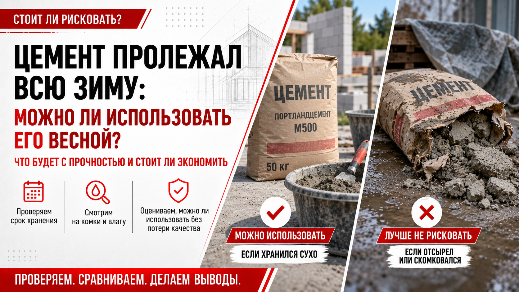 Цемент пролежал всю зиму: можно ли использовать его весной? Цемент пролежал всю зиму: можно ли использовать его весной?