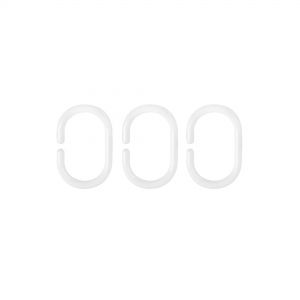 Набор колец для штор в ванную White RID011P IDDIS