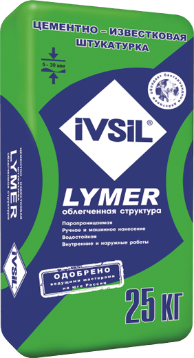 Штукатурка цементно-известковая IVSIL LYMER 25кг (48)