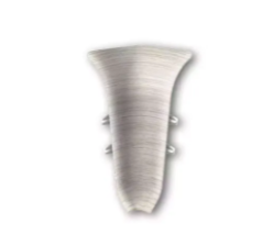 Угол внутренний для плинтуса 55мм "Идеал Классик" Ясень белый 252