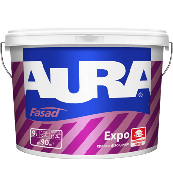 Краска акриловая AURA FASAD EXPO База TR 9л
