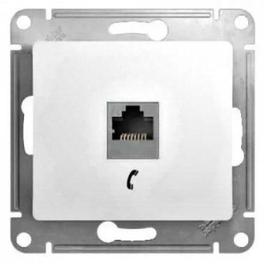 Механизм розетки Schneider Glossa телефонная 1-ая белый
