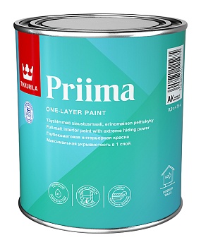 Краска интерьерная глубокоматовая Priima 0,9л АК TIKKURILA