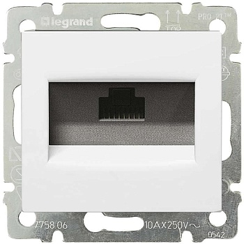 Механизм розетки Legrand Valena компьютерная 1-ая белый