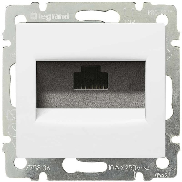 Механизм розетки Legrand Valena компьютерная 1-ая белый
