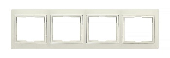 Рамка 4-м горизонтальная бежевая Венера Smartbuy SBE-01i-00-FR-4