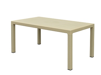 Стол прямоугольный бежевый с металлическим усилителем Родос 1605*945*750 мм Эльф