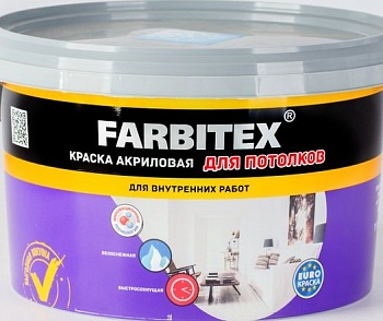 Краска для потолков 3 кг Фарбитекс