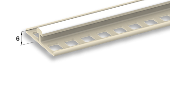 Профиль маячковый 6мм ПВХ 3,0м Идеал (50)