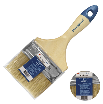 Кисть 100мм плоская натуральная щетина РемоКолор 01-1-140