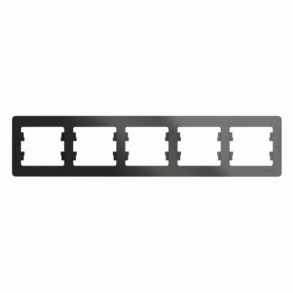 Рамка Schneider Glossa 5 постов антрацит