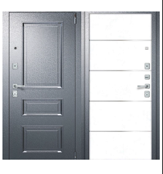 Дверь входная Porta R-4 403/П50 Super White IMP- 6/Букле Графит 980*2050 левая