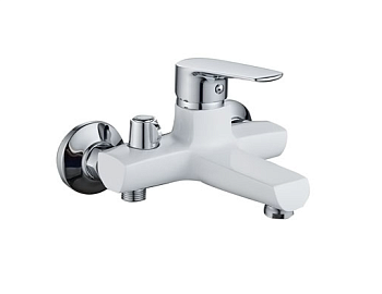 Смеситель для ванны белый шар. с коротким изливом Catalonia 094763-1