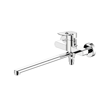 Смеситель для ванны c длинным изливом Spin IDDIS SPISBL02i10WA