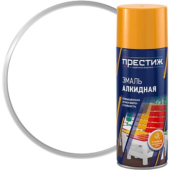 Эмаль Аэрозольная алкидная БЕЛАЯ 425мл универсальная матовая Престиж