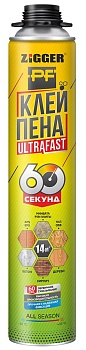Пена-клей ULTRAFAST 60 секунд 750 мл/830гр (12)ZIGGER