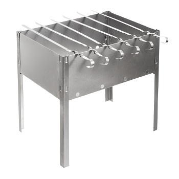 Мангал (6шампуров) 350*250*350мм нерж.(1/10) BOYSCOUT61235