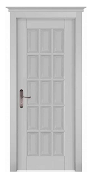 Дверное полотно Лондон 2, массив ольхи, Эмаль белая, глухое 800*2000