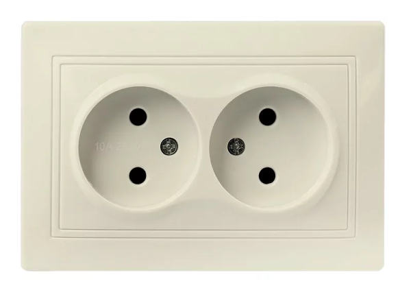 Розетка Smartbuy 2-ая б/з крем