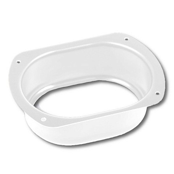 Воронка выпускная 102х76 белая RAL 9003