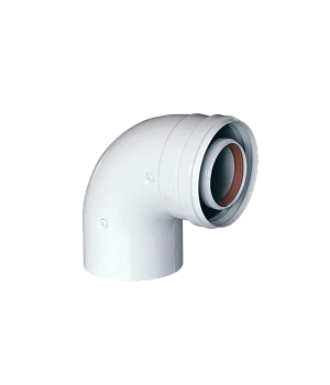 Отвод коаксиальный 45° dn60/100 CW-45-01