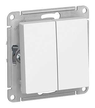 Механизм переключателя 2-кл. СП AtlasDesign 10А IP20 белый SchE ATN000165