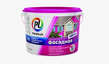 Краска фасадная влагостойкая белая PL-112A PROFILUX 14кг