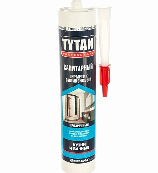 Герметик силиконовый санитарный Tytan Professional бесцветный 280 мл(12шт)