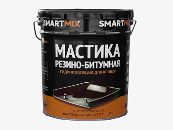 Мастика Резино-битумная Smartmix, 20кг гидроизоляция кровли