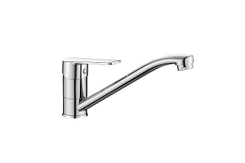 Смеситель DECOROOM DR22018 одноручный для кухни с поворотным изливом, хром