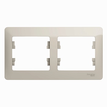 Рамка двойная вертикальная серебро 2 Grand Frame Vertical 