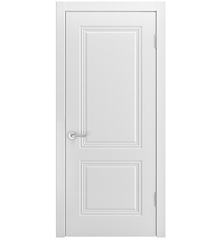 Дверь межкомнатная Акцент Грейс (Аркада) В1 Эмаль Белая 800 Глухое