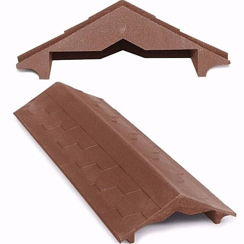 Парапет ППК на забор в 0,5 кирпича 500*130*15 коричневый