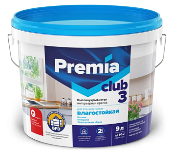 Краска Premia Club структурная база А 9л