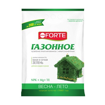 Удобрение Bona Forte газонное(Весна) 4,5кг  (гранул.)