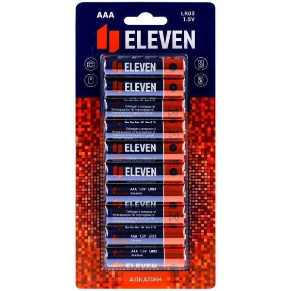 Батарейка Eleven SUPER AAA (LR03) алкалиновая, BC10 324425