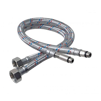 Подводка гибкая Valfex для смесителя M10*15/24 1,0 м пара (S/S M10*18-F1/2 100 cm)