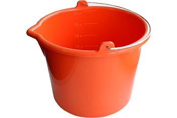 Ведро строительное ударопрочное оранж. "PROFI" 12л (15) 533-120